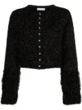 Rabanne metallic cropped cardigan - Black