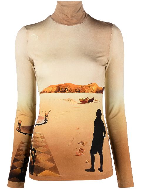 Rabanne Dali's Sun Table-print top Women