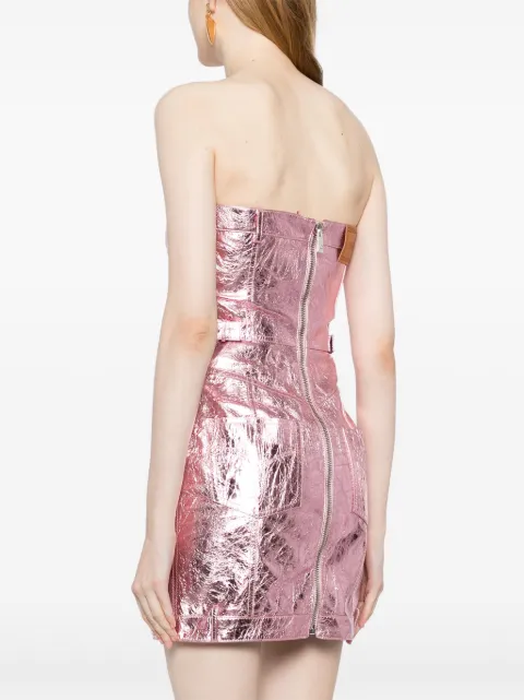 Versace x Dua Lipa crinkled-leather minidress 10105441A08218 - 3