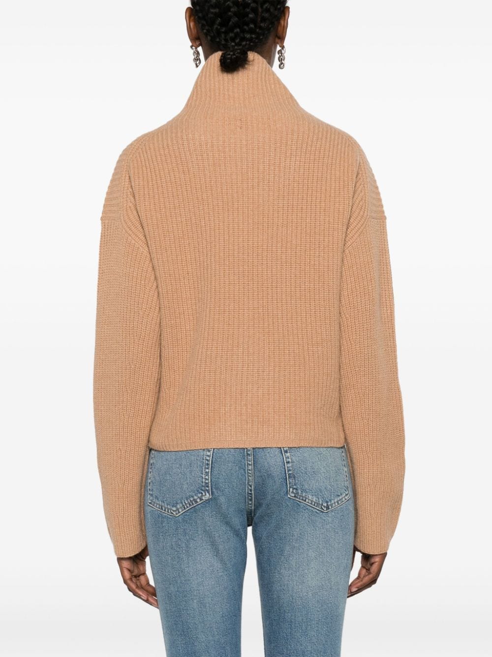 Shop Polo Ralph Lauren Roll-neck Chunky-knit Jumper In Neutrals