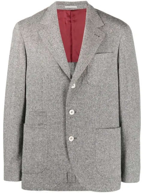 Brunello Cucinelli single-breasted herringbone blazer