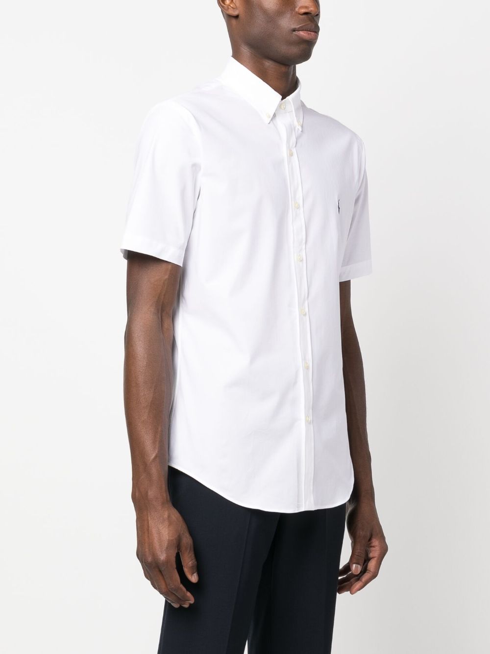 Shop Polo Ralph Lauren Polo Pony-embroidered Shirt In White