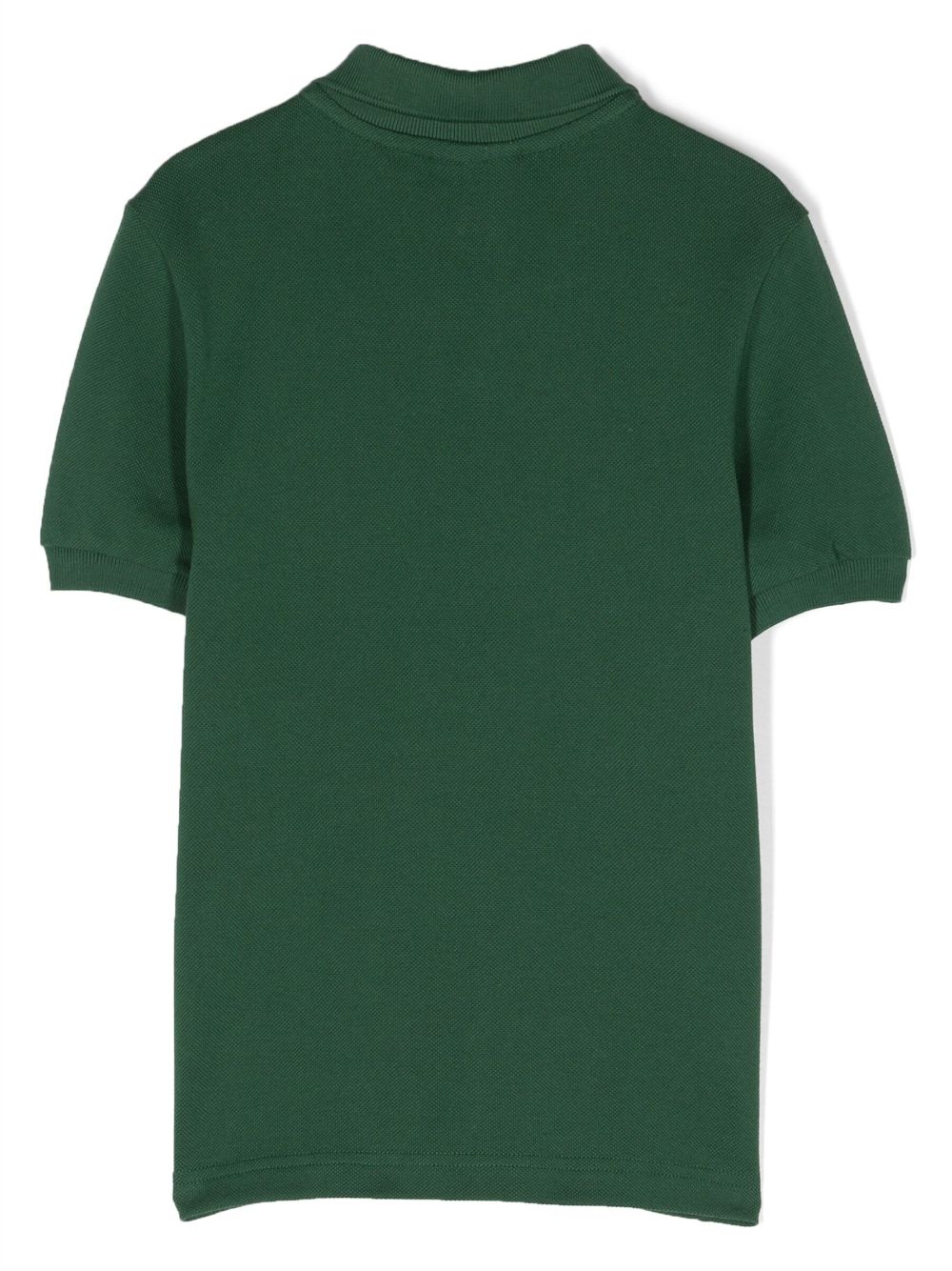 Lacoste Kids logo-print cotton polo shirt - Groen