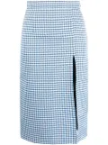 Marni checked midi skirt - Blue