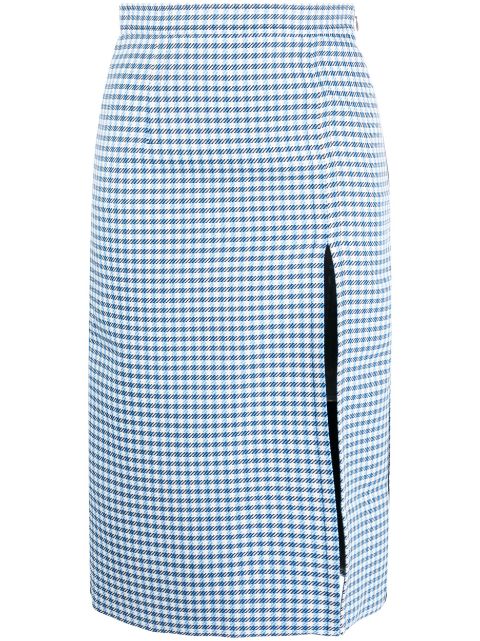 Marni check-pattern longuette skirt