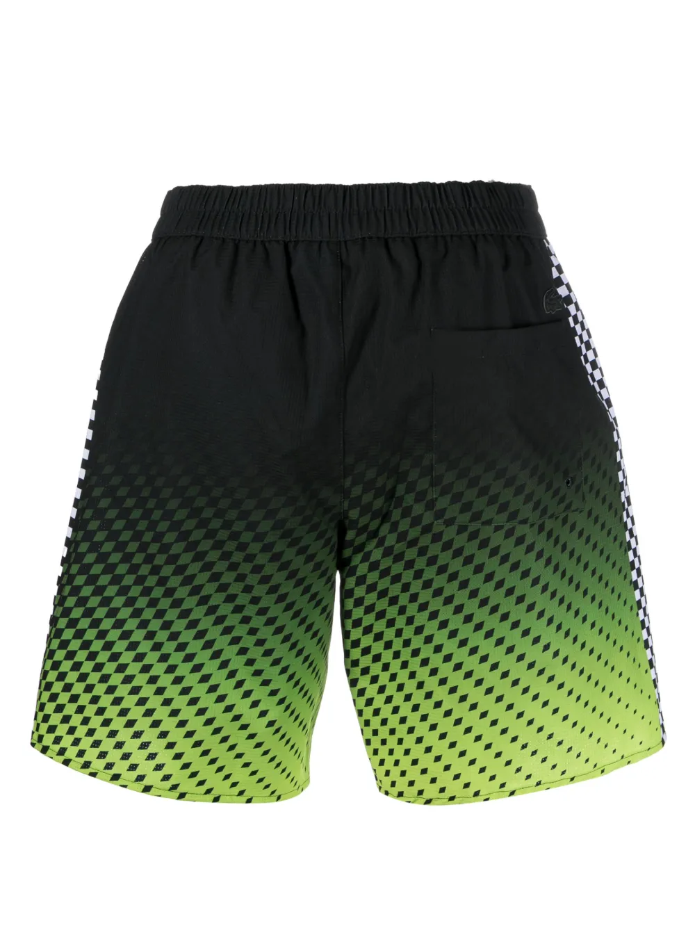 Lacoste ombré checkerboard-print track shorts - Zwart