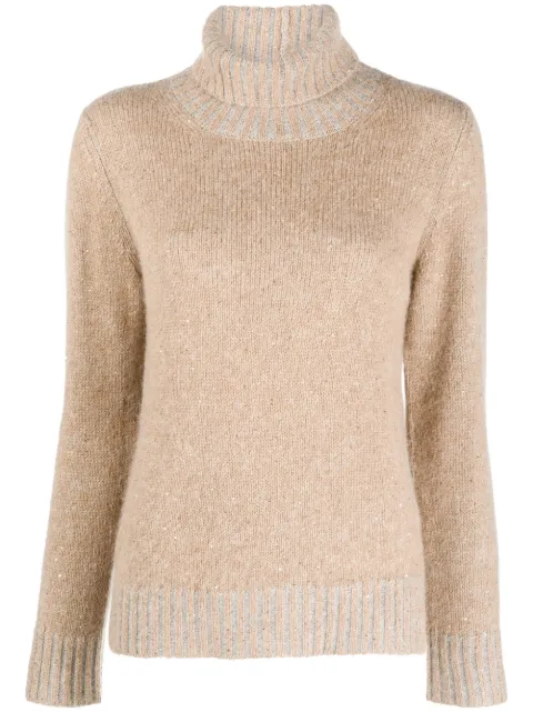 Fabiana Filippi roll-neck knitted top