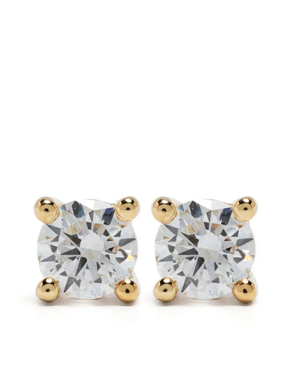 Veynou 14kt Rose Gold Diamond Stud Earrings In Gold