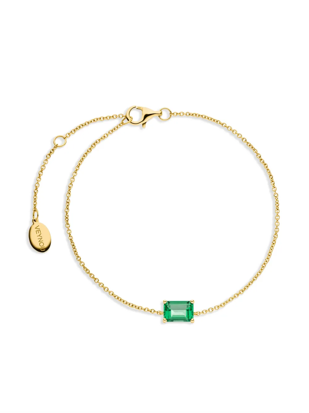 VEYNOU pulsera Eden en oro amarillo de 14kt con esmeralda | dorado | Image 1
