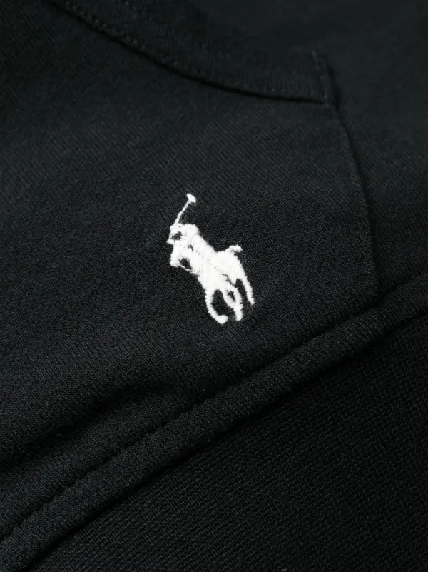 Black polo discount hoodie white horse