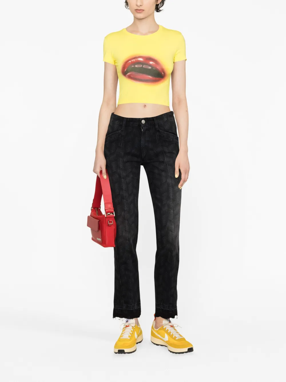 MARANT ÉTOILE panelled slim-cut jeans - Zwart