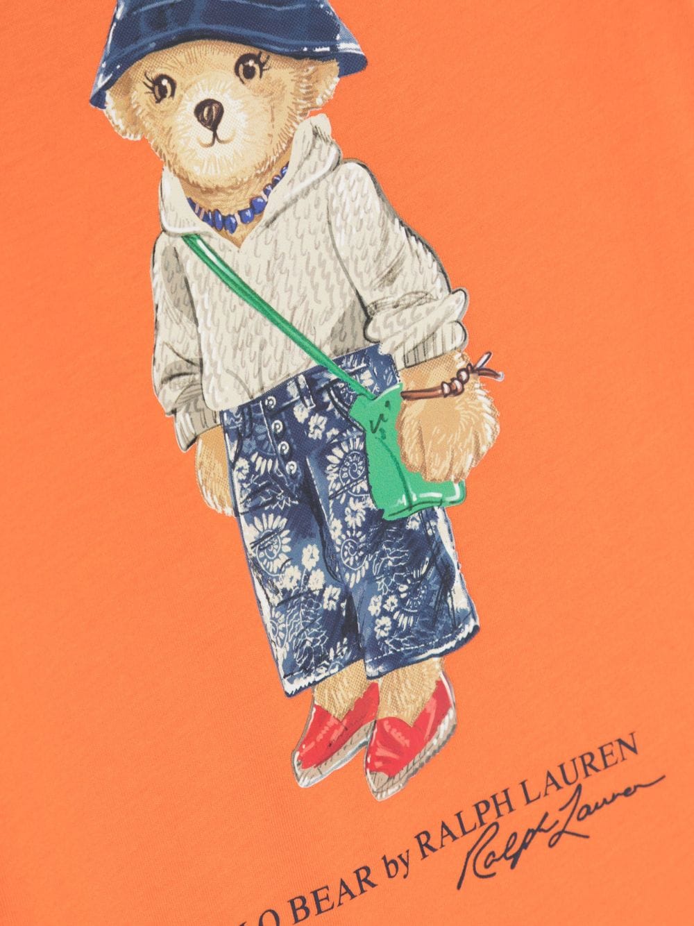 Ralph Lauren Kids T-shirt met teddybeerprint Oranje