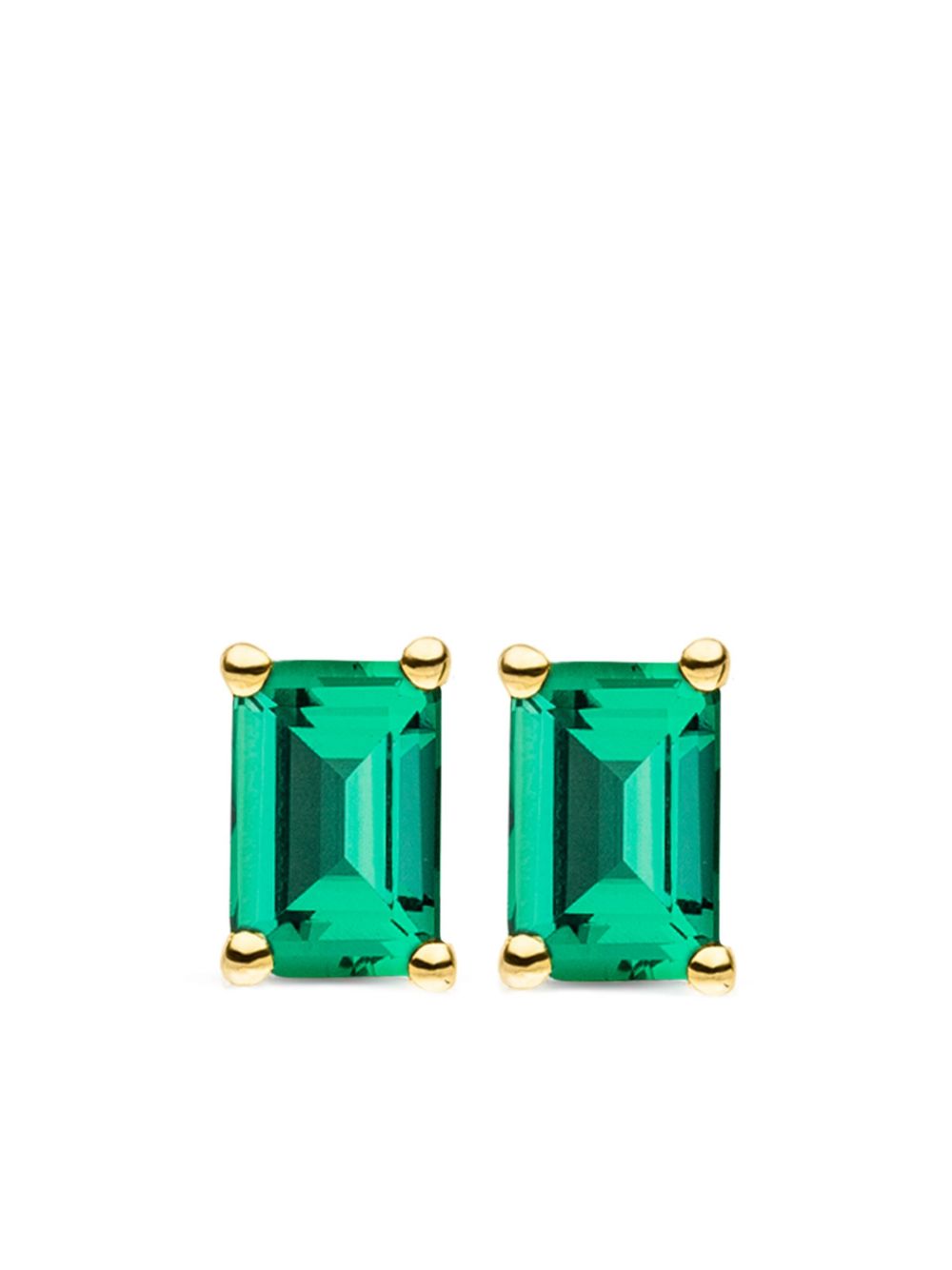 14kt yellow gold Eden emerald stud earrings