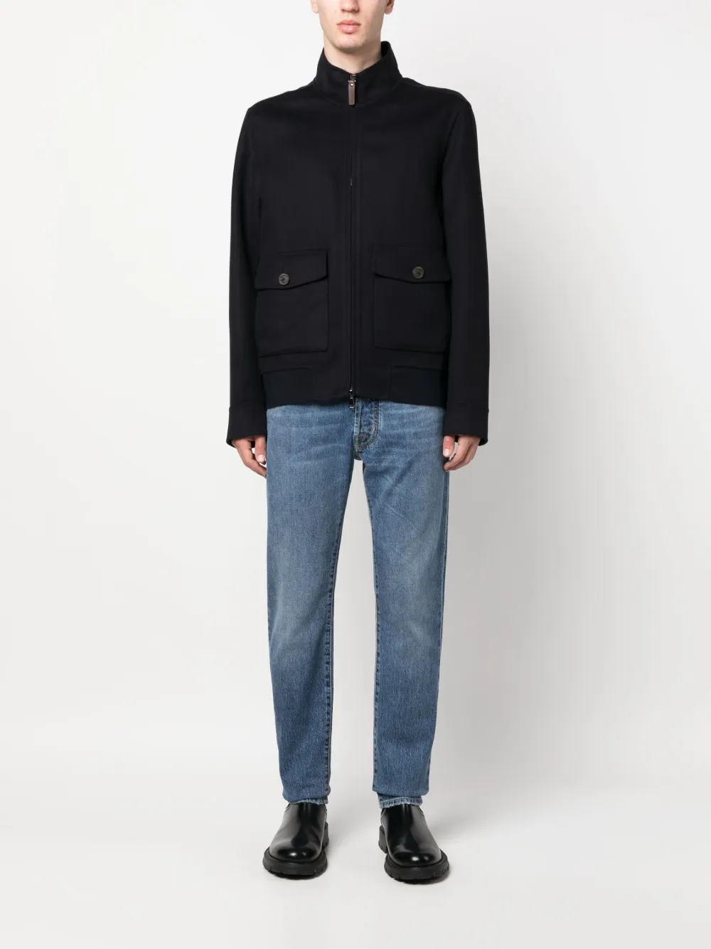 Canali zip-up wool-cashmere jacket | Shirt Jackets | Image 2