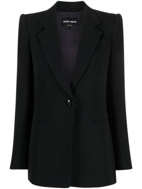 Giorgio Armani - single-breasted silk blazer