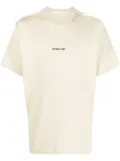 Helmut Lang logo-embroidered cotton T-shirt - Neutrals