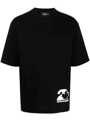 DSQUARED2 Icon プリント Tシャツ | ブラック | FARFETCH JP