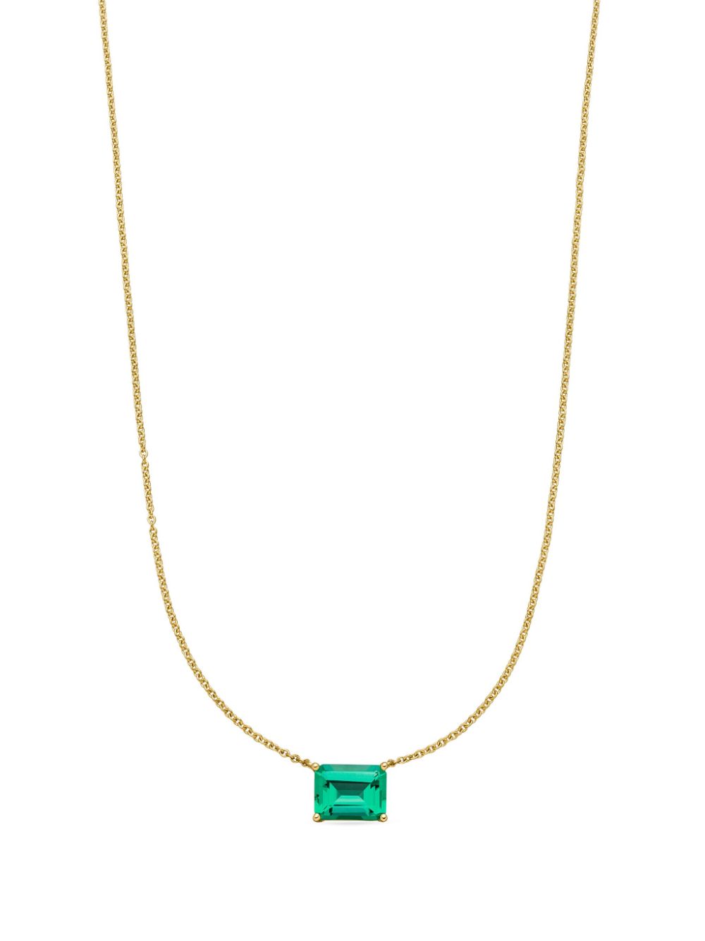 14kt recycled yellow gold Eden emerald necklace