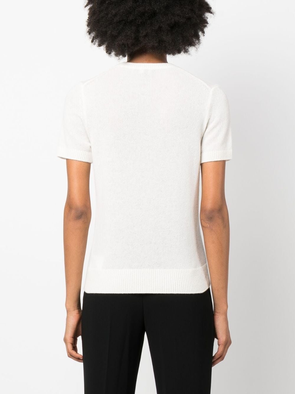 Shop Theory Short-sleeved Cashmere T-shirt In Neutrals