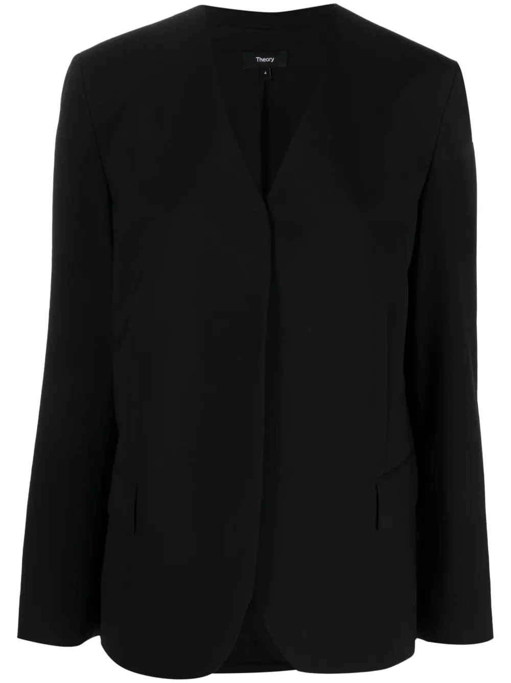 Theory Traceable Stretch Wool Blazer In Black
