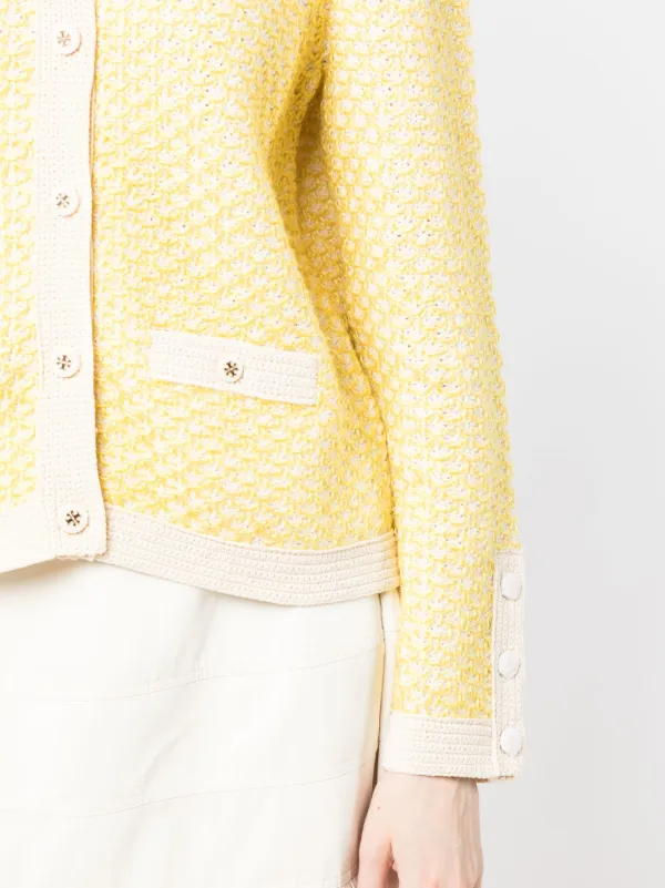 Tory Burch Kendra Tweed Cardigan - Farfetch