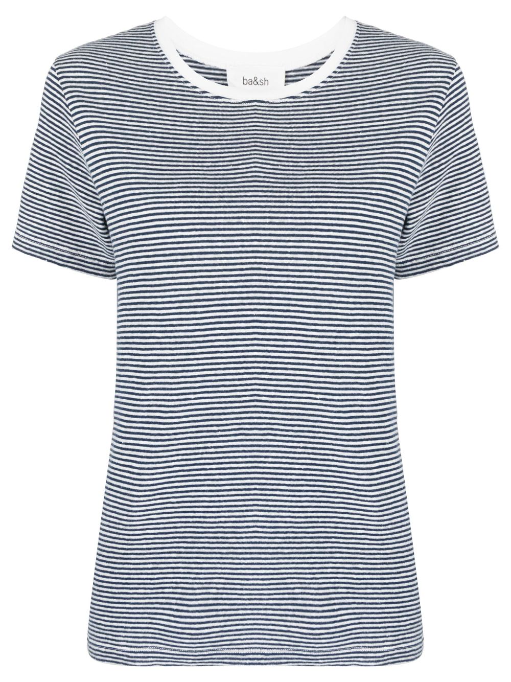 Ba&Sh striped cotton-linen T-shirt - White