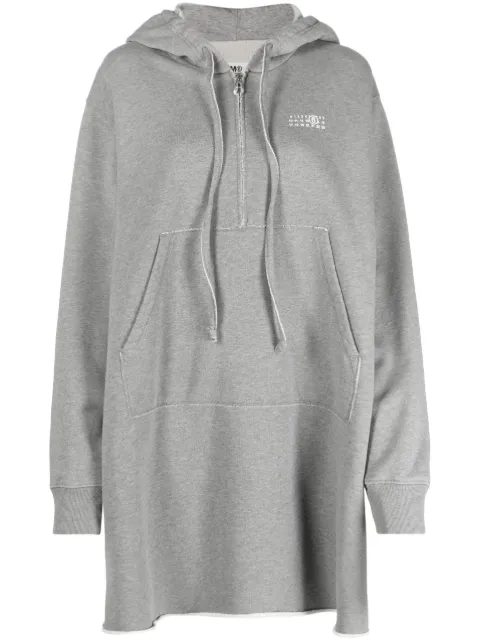 MM6 Maison Margiela logo-print cotton hoodie dress