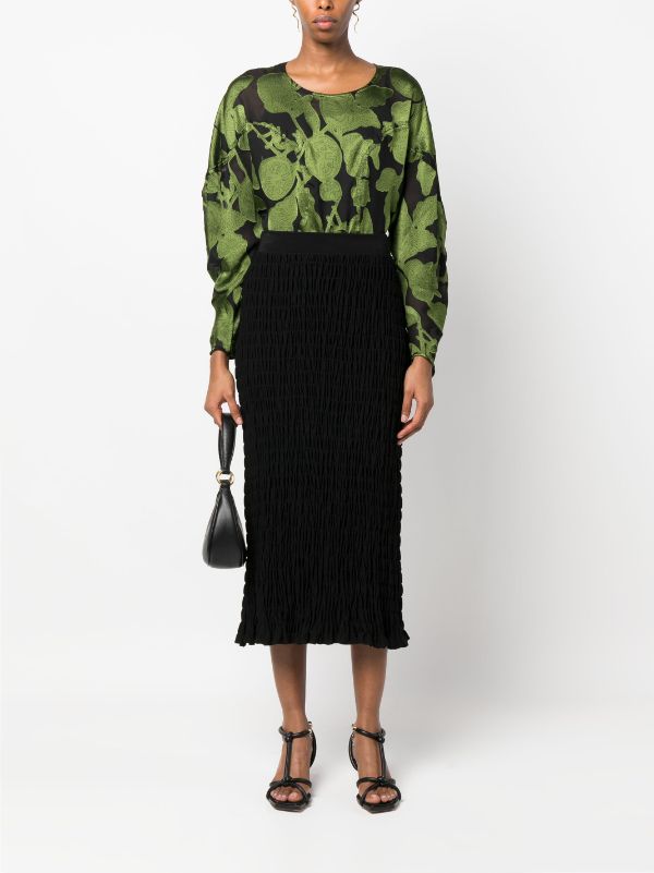 By Malene Birger Emla Shirred high-waist Skirt - Farfetch