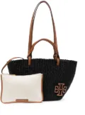Tory Burch Ella woven raffia tote bag - Black