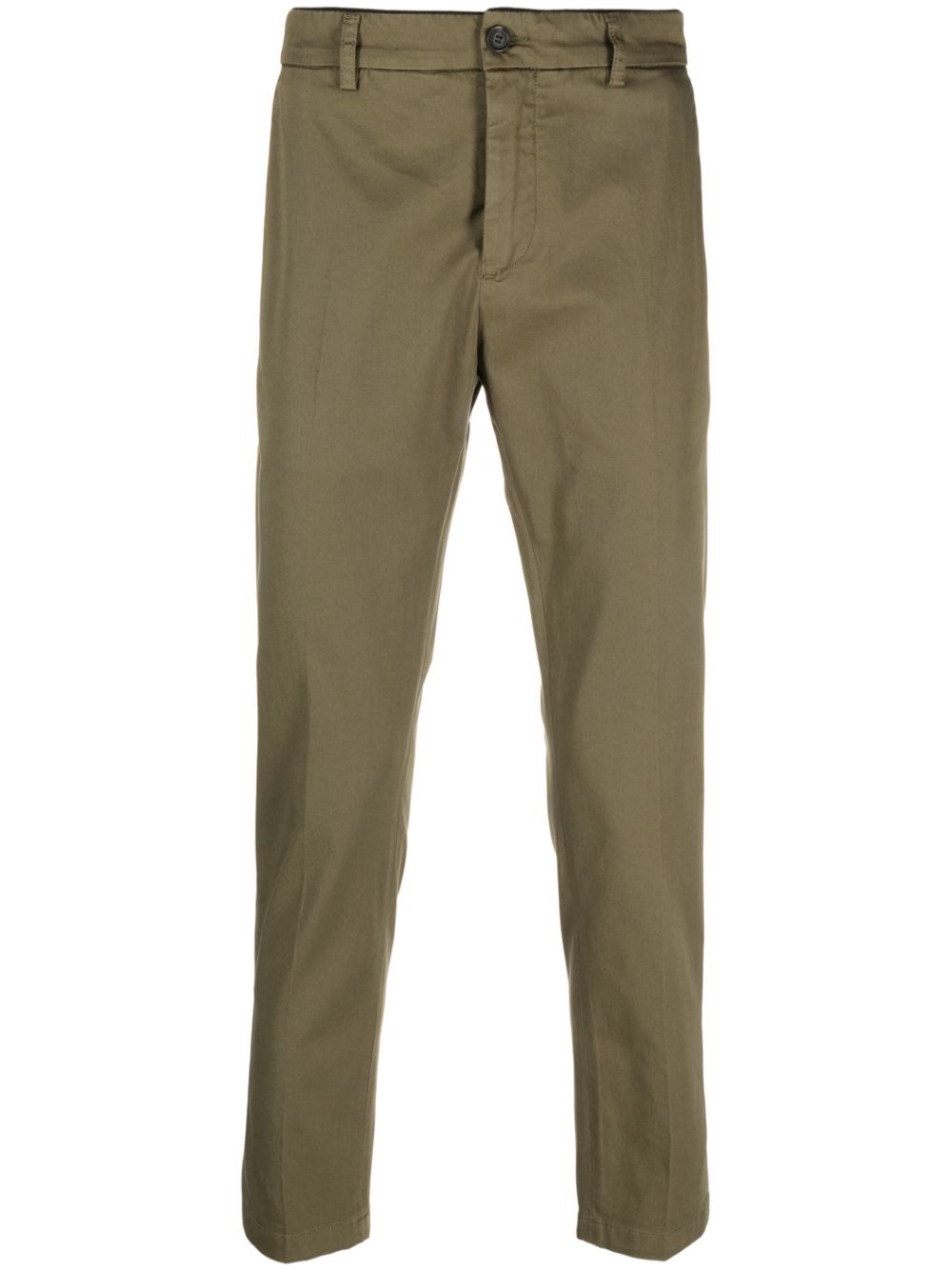 mid-rise cotton-blend chinos