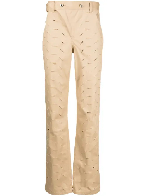 Pantalon droit à effet usé - JUNTAE KIM - Modalova