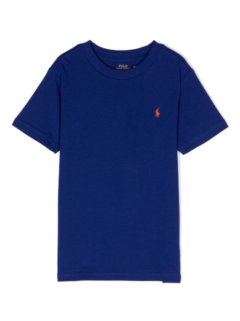 logo-embroidered cotton T-shirt