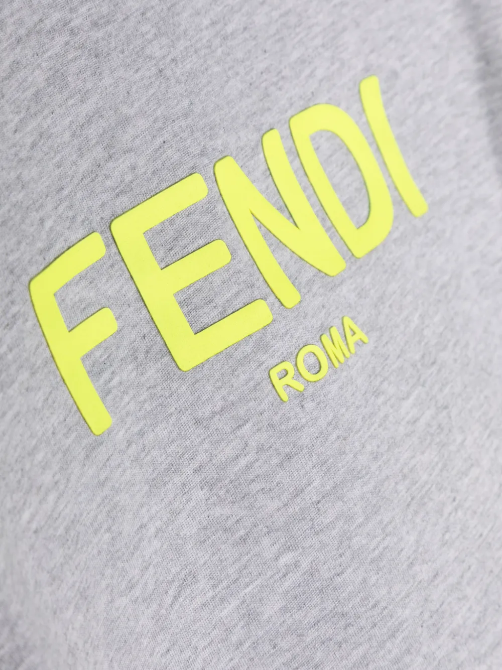 Fendi Kids T-shirt met logoprint Grijs