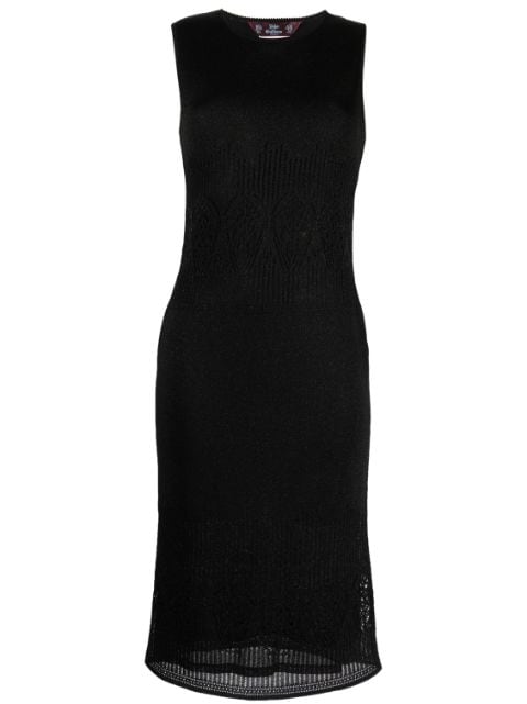 John Galliano Pre-Owned 1990 lamé-effect sleeveless midi dress