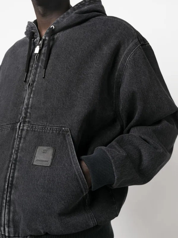 Givenchy distressed-effect Cotton Hooded Jacket | Grey