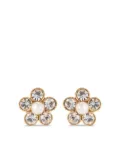 Nina Ricci 1980s daisy faux-pearl earrings - Gold