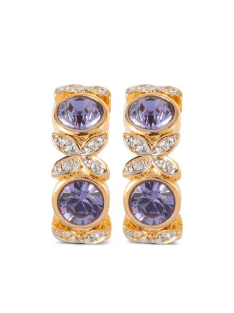 Susan Caplan Vintage 1980s D'Orlan Swarovski crystals clip-on earrings