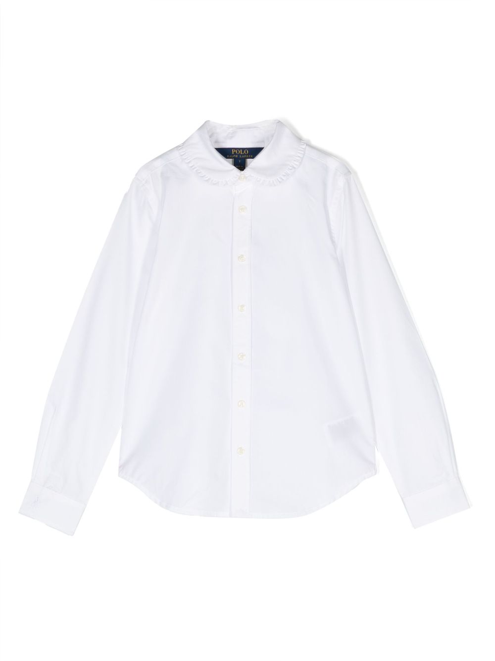 POLO RALPH LAUREN KIDS ruffled-collar cotton shirt - White