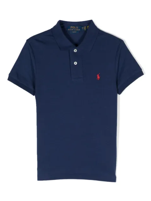 POLO RALPH LAUREN KIDS logo-embroidered cotton polo shirt
