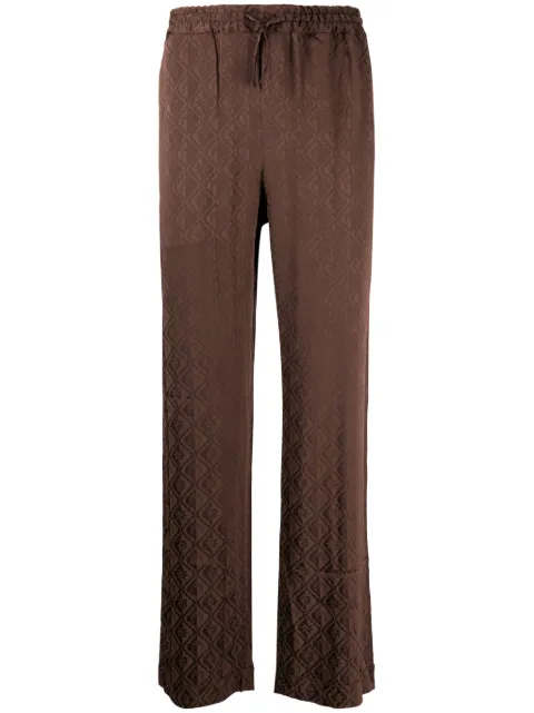 Marine Serre pantalon Moon Diamant satiné