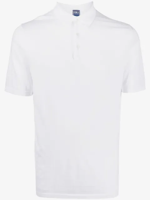 Fedeli short-sleeved cotton polo shirt