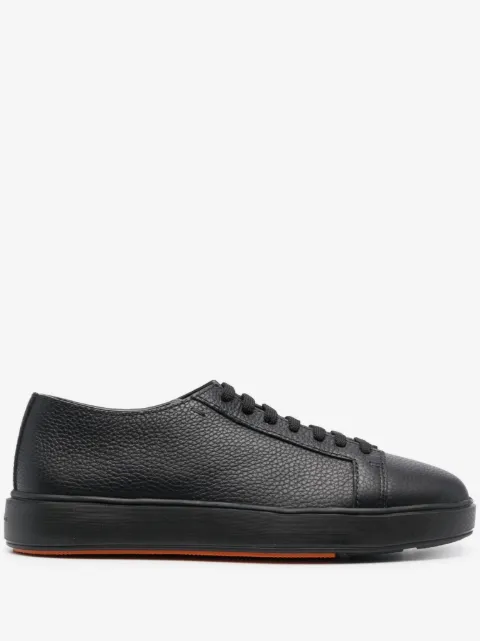 Santoni leather low-top sneakers