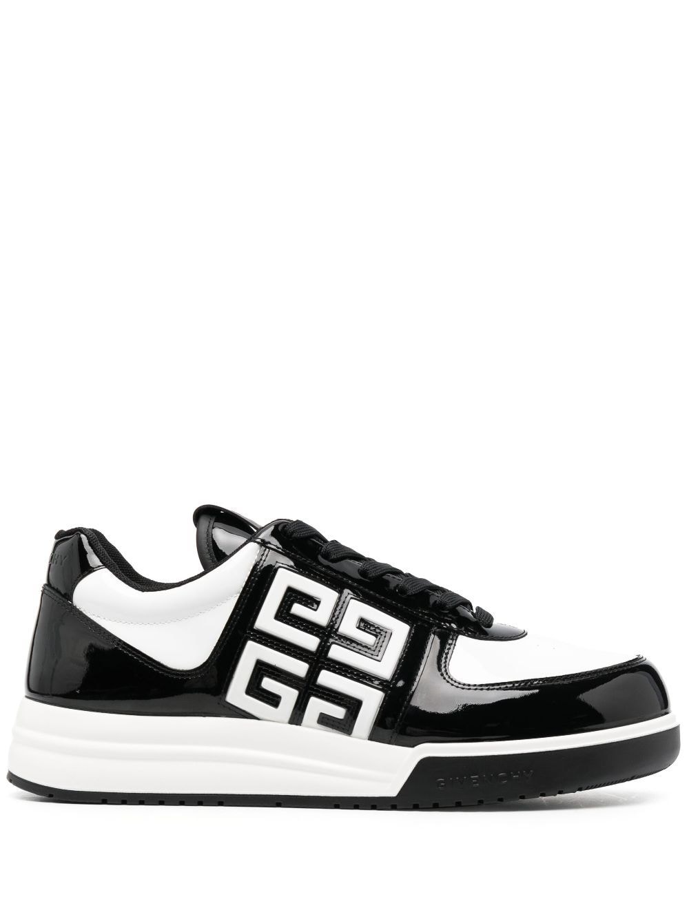 Givenchy 4g Logo-embossed Low-top Sneakers In Black