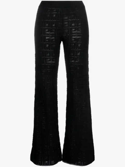 Givenchy pantalones tejdos con logo en intarsia