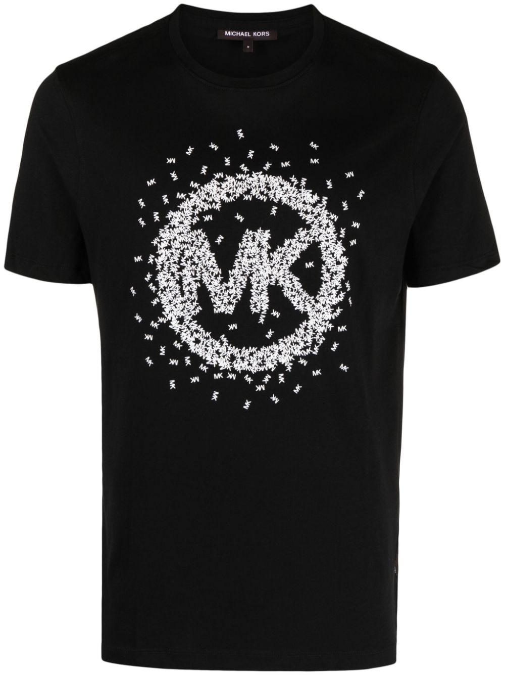 Michael Kors Scattered Logo-print Cotton T-shirt In Schwarz