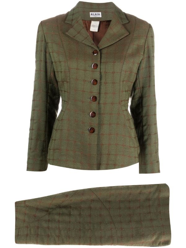 CHANEL Pre-Owned 1980s Tweed Skirt Suit - Farfetch