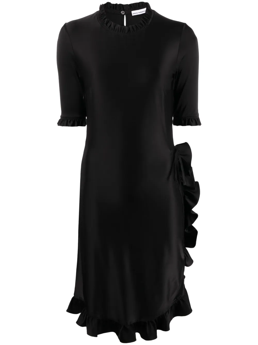 Rabanne Flamenco asymmetric minidress | Black | Image 1