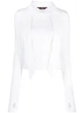 John Galliano Pre-Owned 1990 bow-detail cotton blouse - White