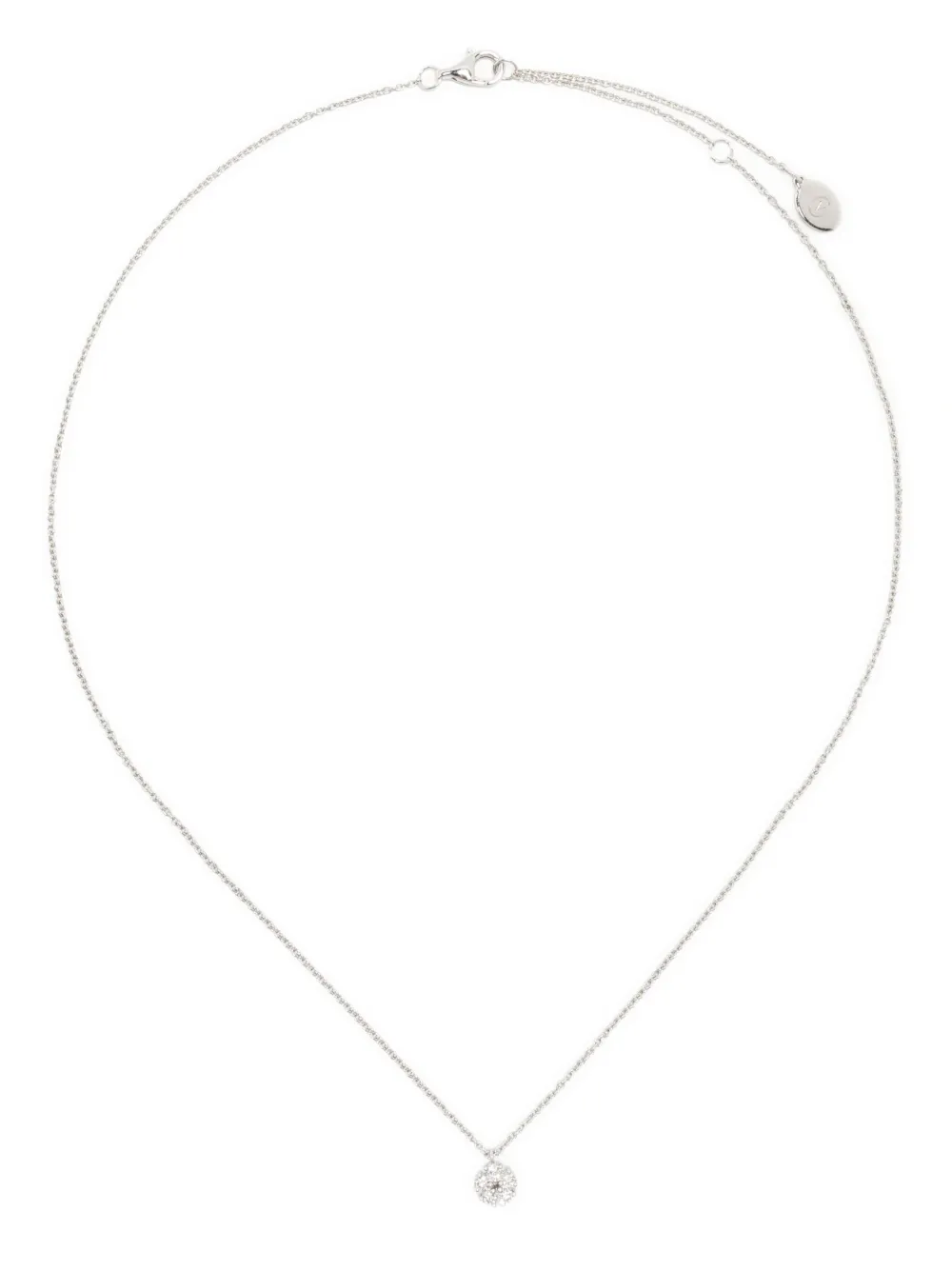 Veynou 14kt White Gold Diamond Necklace In Silver