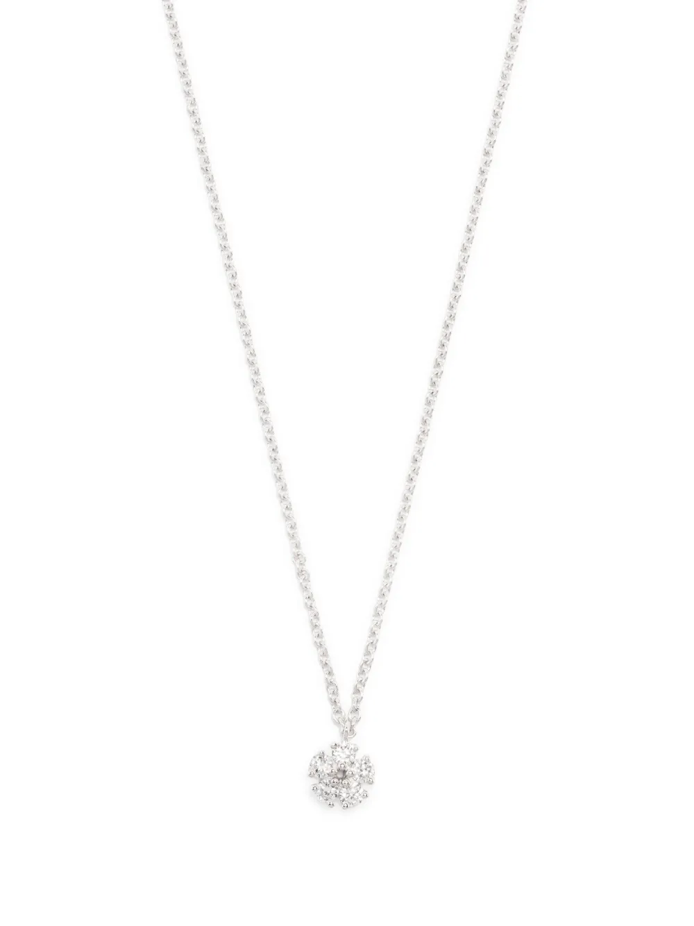 Veynou 14kt White Gold Diamond Necklace In Silver
